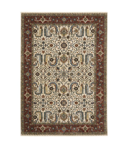 Aberdeen Area Rug Oriental Weavers Area Rug Aberdeen 144D1 Ivory 6' 7" X 9' 6"