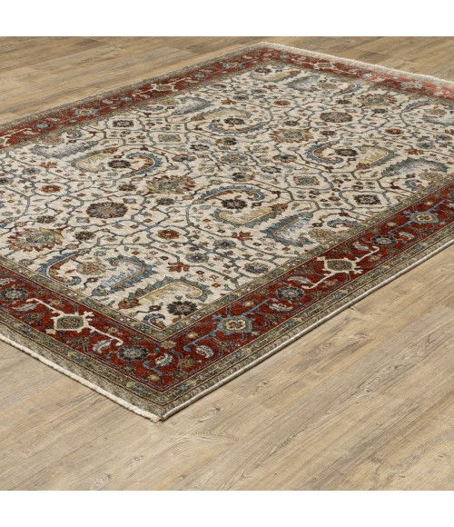 Aberdeen Area Rug Oriental Weavers Area Rug Aberdeen 144D1 Ivory 6' 7" X 9' 6"