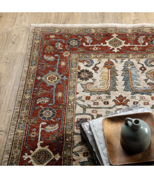 Aberdeen Area Rug Oriental Weavers Area Rug Aberdeen 144D1 Ivory 6' 7" X 9' 6"
