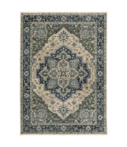 Oriental Weavers Aberdeen 051G1 Blue/ Beige Area Rug 9 ft. 10 in. X 12 ft. 10 in. Rectangle