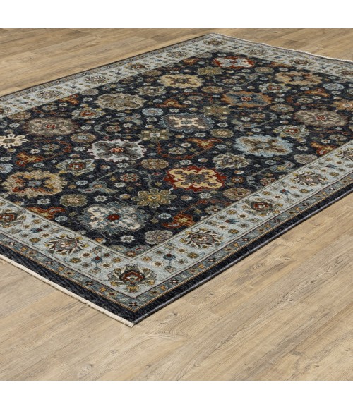 Oriental Weavers Area Rug Aberdeen 561B1 Blue 5' 3" X  7' 6"