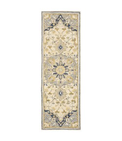 Oriental Weavers Alfresco 28402 Blue/ Ivory Area Rug 2 ft. 6 in. X 8 ft. Runner