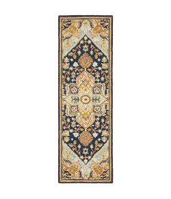 Oriental Weavers Alfresco 28408 Navy/ Rust Area Rug 2 ft. 6 in. X 8 ft. Runner