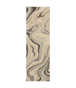 Oriental Weavers Anastasia 68007 Beige/ Charcoal Area Rug 2 ft. 6 in. X 8 ft. 0 in. Runner