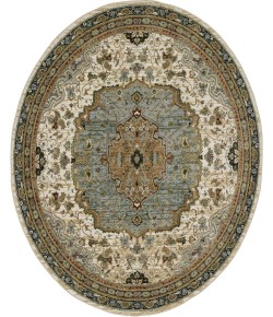 Oriental Weavers Andorra 2451B Ivory/ Blue 7 Ft.10 In. Round Rug