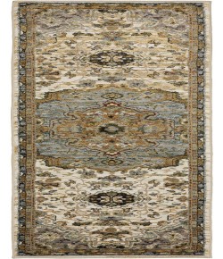 Oriental Weavers Andorra 2451B Ivory/ Blue 2 Ft. 3 In. X 8 Ft. Runner Rug