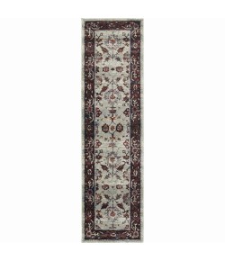Oriental Weavers Andorra 6842D Stone/ Red Area Rug 2 ft. 6 in. X 12 ft. 0 in. Runner