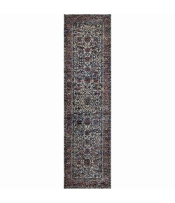 Oriental Weavers Andorra 6846B Blue/ Purple Area Rug 2 ft. 6 in. X 12 ft. 0 in. Runner