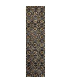 Oriental Weavers Andorra 6883C Blue/ Gold Area Rug 2 ft. 6 in. X 12 ft. 0 in. Runner