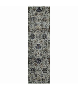 Oriental Weavers Andorra 7120A Blue/ Navy Area Rug 2 ft. 6 in. X 12 ft. 0 in. Runner