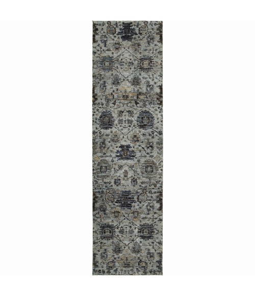 Andorra Area Rug Oriental Weavers Area Rug Andorra 7120A Blue 2' 6" X 12' 0" Runner