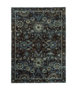 Oriental Weavers Andorra 7124A Navy/ Blue Area Rug 10 ft. 0 in. X 13 ft. 2 in. Rectangle