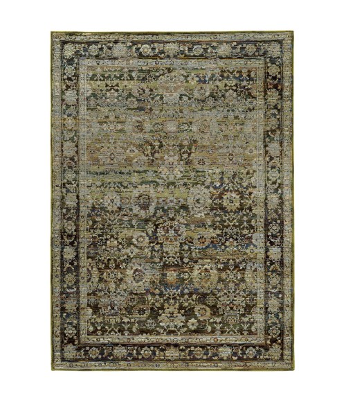 Andorra Area Rug Oriental Weavers Area Rug Andorra 7125C Green 8' 6" X 11' 7"
