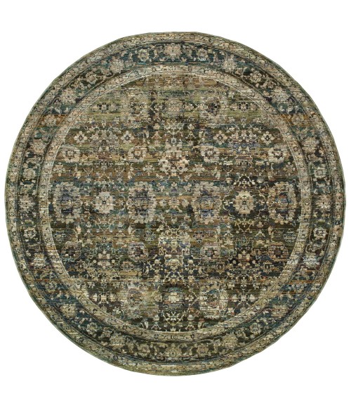 Andorra Area Rug Oriental Weavers Area Rug Andorra 7125C Green 8' 6" X 11' 7"