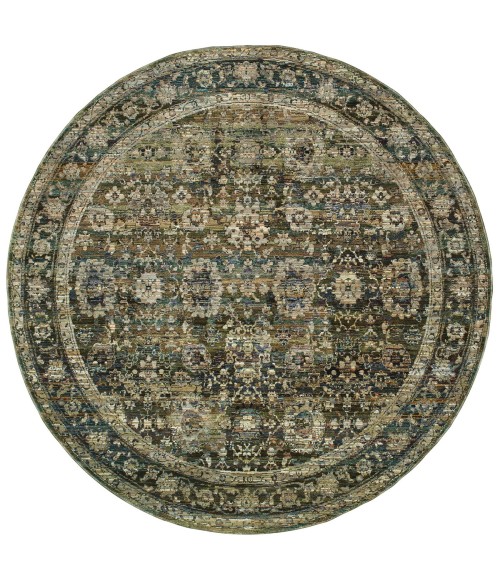 Oriental Weavers Area Rug Andorra 7125C Green 6' 7" X  9' 6"