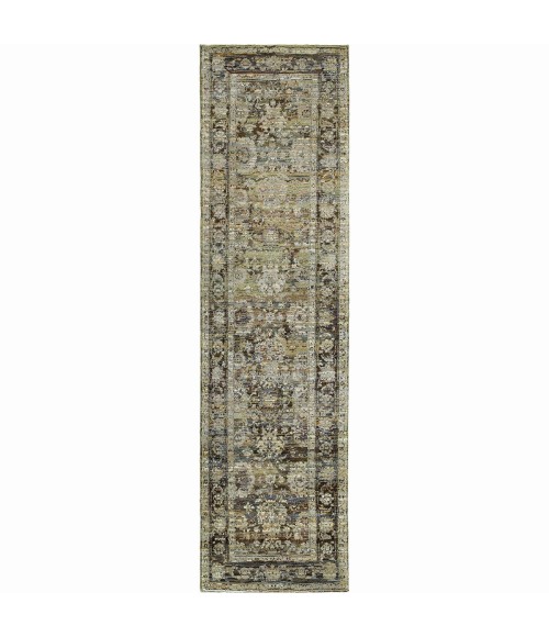 Andorra Area Rug Oriental Weavers Area Rug Andorra 7125C Green 8' 6" X 11' 7"