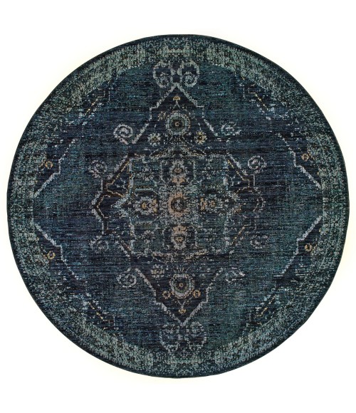 Oriental Weavers Area Rug Andorra 7135F Blue 5' 3" X  7' 3"