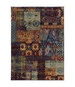 Oriental Weavers Andorra 7137A Multi/ Blue Area Rug 3 ft. 3 in. X 5 ft. 2 in. Rectangle