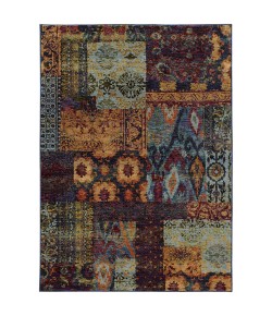 Oriental Weavers Andorra 7137A Multi/ Blue Area Rug 7 ft. 10 in. X 10 ft. 10 in. Rectangle