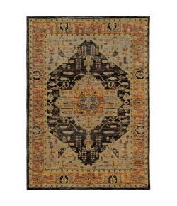 Oriental Weavers Andorra 7138B Gold/ Grey Area Rug 7 ft. 10 in. X 10 ft. 10 in. Rectangle