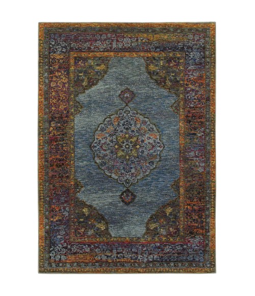 Oriental Weavers Area Rug Andorra 7139A Blue 5' 3" X  7' 3"