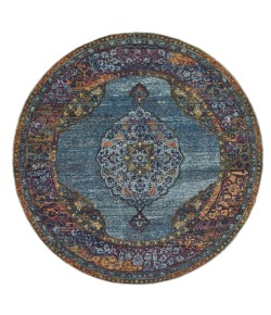 Oriental Weavers Andorra 7139A Blue/ Multi Area Rug 8 ft. 6 in. X 11 ft. 7 in. Rectangle