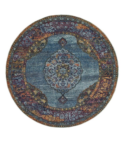 Andorra Area Rug Oriental Weavers Area Rug Andorra 7139A Blue 10' 0" X 13' 2"