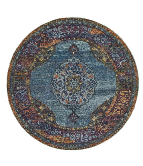 Oriental Weavers Area Rug Andorra 7139A Blue 7'10"