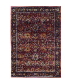 Oriental Weavers Andorra 7153A Red/ Purple Area Rug 5 ft. 3 in. X 7 ft. 3 in. Rectangle