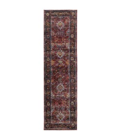 Oriental Weavers Andorra 7153A Red/ Purple Area Rug 1 ft. 10 in. X 3 ft. 2 in. Rectangle