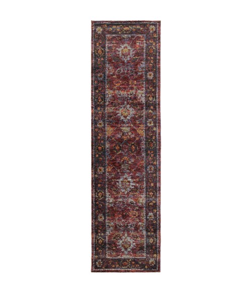 Andorra Area Rug Oriental Weavers Area Rug Andorra 7153A Red 2' 6" X 12' 0" Runner