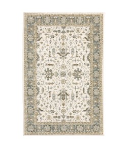 Oriental Weavers Andorra 9537P Ivory/ Blue Area Rug 10 ft. 0 in. X 13 ft. 2 in. Rectangle