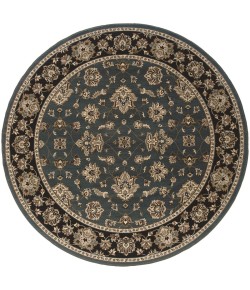 Oriental Weavers Ariana 623H3 Blue/ Black Area Rug 6 ft. Round