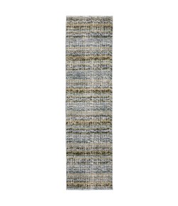 Oriental Weavers Atlas 747B0 Blue/ Green Area Rug 2 ft. 6 in. X 12 ft. 0 in. Runner