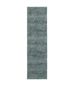 Oriental Weavers Atlas 8033J Blue/ Grey Area Rug 2 ft. 6 in. X 12 ft. 0 in. Runner