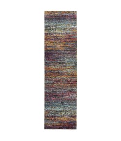 Oriental Weavers Atlas 8037B Multi/ Multi Area Rug 2 ft. 6 in. X 12 ft. 0 in. Runner