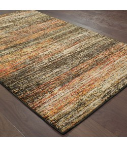 Oriental Weavers Atlas 8037C Gold/ Charcoal Area Rug 2 ft. 6 in. X 12 ft. 0 in. Runner