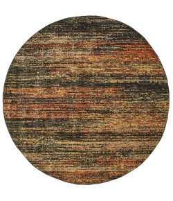 Oriental Weavers Atlas 8037C Gold/ Charcoal Area Rug 7 ft. 10 in. Round