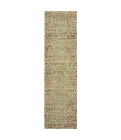 Oriental Weavers Atlas 8048B Blue/ Gold Area Rug 2 ft. 6 in. X 12 ft. 0 in. Runner