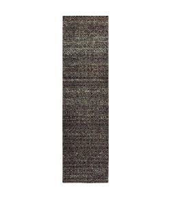 Oriental Weavers Atlas 8048Q Black/ Grey Area Rug 2 ft. 3 in. X 8 ft. 0 in. Runner