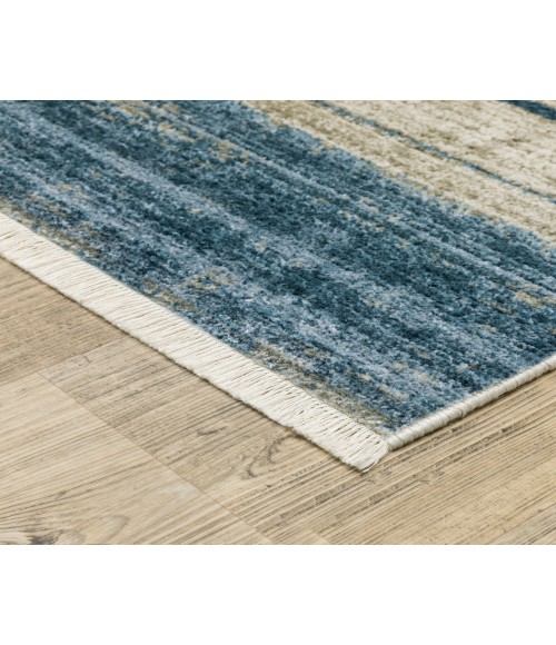 Oriental Weavers BAUER 90b Blue/Beige Rug 5' 3X7' 6