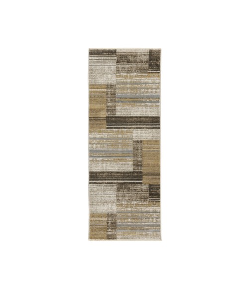 Oriental Weavers BAUER 90n Beige/Charcoal Rug 2'3X7'6