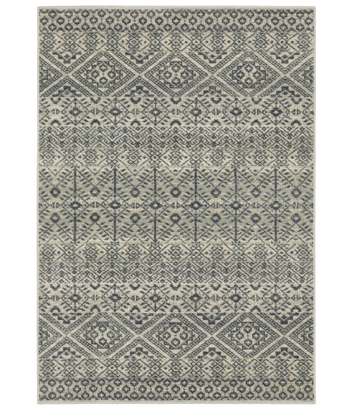 Branson Area Rug Oriental Weavers Area Rug Branson BR02A Blue 3' 3" X 5'