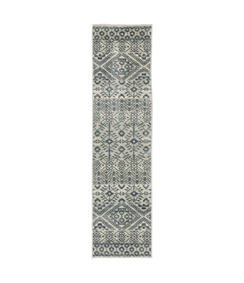 Branson Area Rug Oriental Weavers Area Rug Branson BR02A Blue 3' 3" X 5'