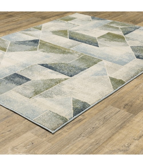 Branson Area Rug Oriental Weavers Area Rug Branson BR10A Blue 7'10" X 10'