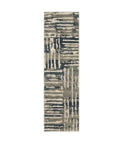 Oriental Weavers Carson 0745C Blue/ Beige Area Rug 2 ft. 3 in. X 7 ft. 6 in. Runner