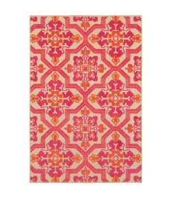 Oriental Weavers Cayman 2541V Sand/ Pink Area Rug 7 ft. 10 in. X 10 ft. 10 in. Rectangle