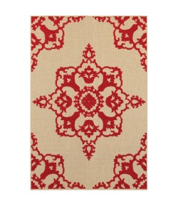 Oriental Weavers Cayman 097R9 Sand/ Red Area Rug 5 ft. 3 in. X 7 ft. 6 in. Rectangle