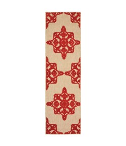 Oriental Weavers Cayman 097R9 Sand/ Red Area Rug 2 ft. 3 in. X 7 ft. 6 in. Runner