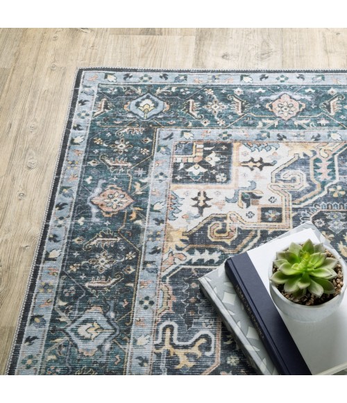 Oriental Weavers Area Rug Charleston CHA01 Blue 5' X  7'
